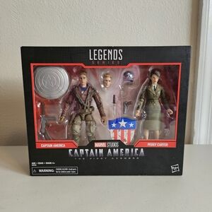 NIB Marvel Legends Series Captain America The First Avenger and Peggy Carter